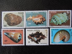 Wallis si Futuna-Fauna marina,melci-serie completa-nestampilate MNH foto