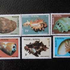 Wallis si Futuna-Fauna marina,melci-serie completa-nestampilate MNH