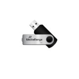Stick USB MediaRange MR908, 8GB, USB 2.0 (Argintiu/Negru)
