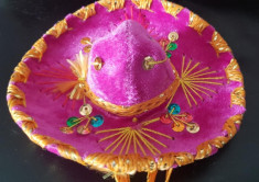 Palarie decorativa sombrero Mexican, diametru 15 cm foto