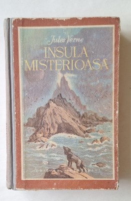 Jules Verne &amp;ndash; Insula misterioasă, Editura Tineretului 1953 &amp;ndash; cartonată, cotor p&amp;acirc;nză foto