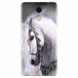 Husa silicon pentru Huawei Enjoy 7 Plus, White Horse