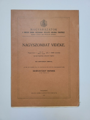 Rar - Trnava si imprejurimile (Nagyszombat), studiu geologic, Slovacia, 1910! foto