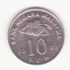 Malayesia 10 sen 2002 - Congkak. foto