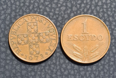 Portugalia 1 escudo 1973 foto