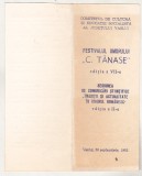 Bnk div Vaslui 1982 - Festivalul umorului C Tanase - Program si foto