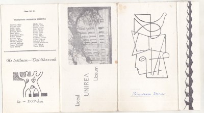bnk div Liceul Unirea Targu Mures - pliant revedere 1979 foto