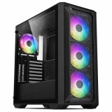 Carcasa PC, Darkflash, Water Square 5, Middle-Tower, Sticla securizata, ATX/ M-ATX, Negru