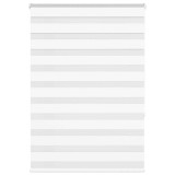 Jaluzea tip zebra alb lățime țesătură 95,9 cm poliester