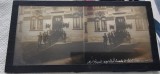 Cliseu pe sticla ... ilustrand vizita Regelui Carol I si a prim- min. D.A. STURZA , la scoala primara de baieti Craiova, an 1900