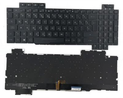 Tastatura Laptop Gaming, Asus, ROG Strix GL703GS, GL703GM, iluminata, RGB, layout UK foto
