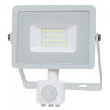 Reflector led smd 20w 6400k ip65 cu senzor miscare - alb, Oem