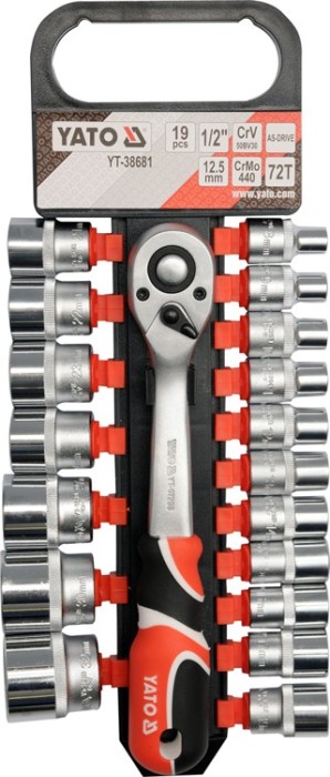 Set tubulare si antrenor 19 bucati 1/2 YATO