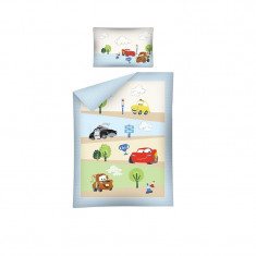 Set lenjerie de pat 2 piese 100 x 135 cm pentru copii Disney Cars 18B DC, Multicolor foto