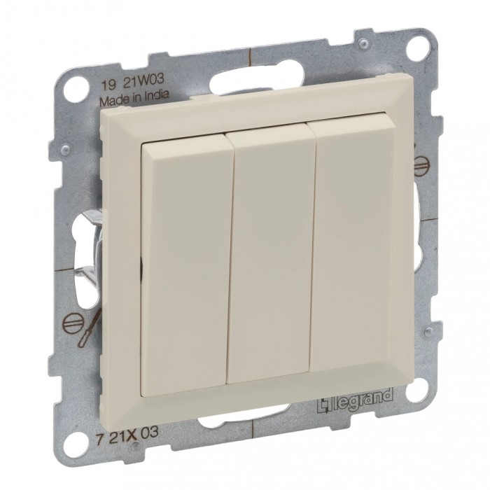 Intrerupator triplu Legrand Suno ivoar 721203