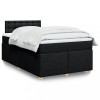 VidaXL Pat box spring cu saltea, negru, 120x200 cm, textil 3288963