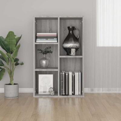 vidaXL Bibliotecă/Servantă, gri sonoma, 50x25x80 cm, lemn prelucrat foto