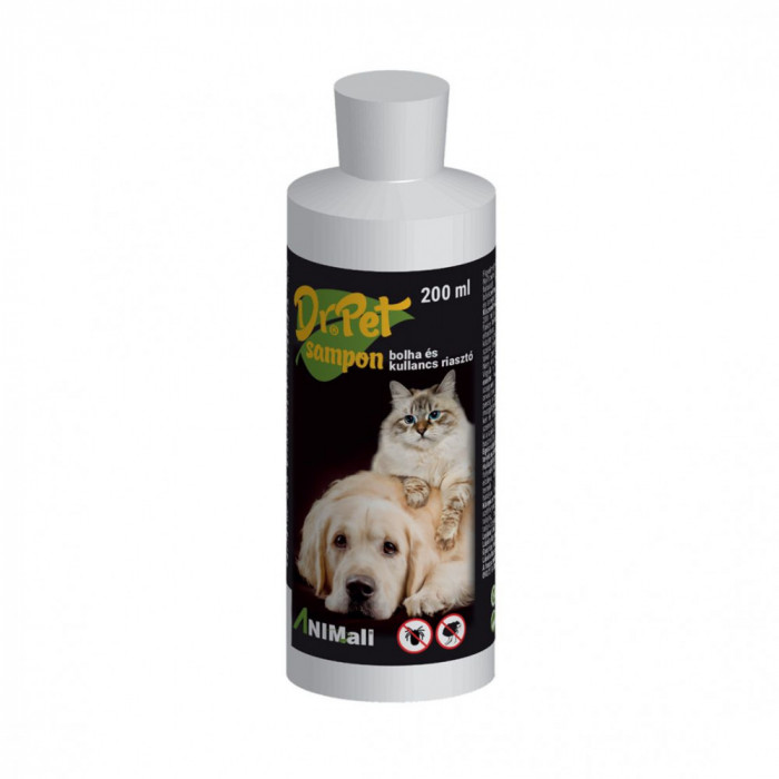 Dr.Pet șampon antiparazitar pentru c&acirc;ini și pisici 200 ml