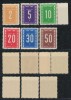Israel 1949 Mi 6/11 postage due MNH - Desen numeric, Nestampilat