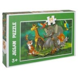 Puzzle Animale din Jungla, 24 de piese, Verde, CMCLASS