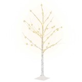 Cumpara ieftin Mesteacan cu LED, alb, 48 LED-uri alb calde, 120 cm