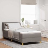 Cumpara ieftin Pat cu arcuri și saltea crem 90x200 cm Gri taupe 80 x 200 cm