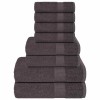 VidaXL Set prosoape 8 piese Antracit 360 g/m&sup2; 100% bumbac 137062