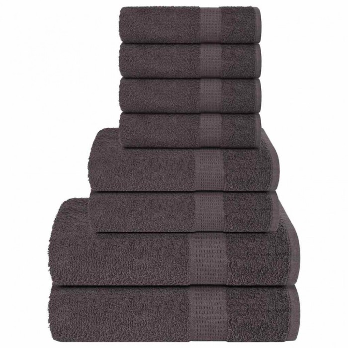 Gossi set prosoape 8 piese antracit 360 g/m2 100% bumbac