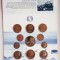 M01 Belgia set monetarie 10 monede 1998 50 centimes 1, 5, 20, 50 Francs