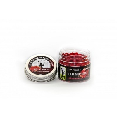 Wafter 220Baits Supreme Fluo 6 mm visiniu Capsuni &amp;amp; N-Butyric foto