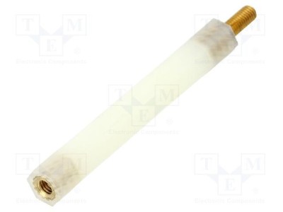 Bucșă izolantă DREMEC M3 poliamidă albă 45mm UL94V-2 foto
