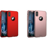 Pachet 2 Huse IPAKY iPhone X - Decupata - Cu Folie Sticla Protectie Ecran