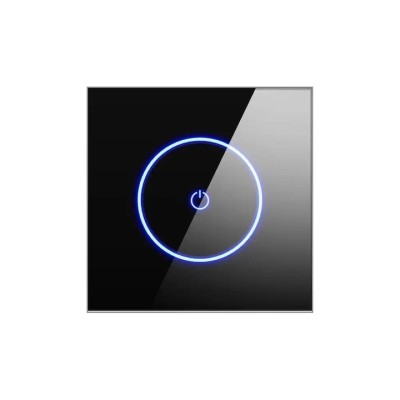 Intrerupator smart, UE standard, Tuya Smart life, Wifi 2, 4GHz+bluetooth, 1 butoane, panou de sticla, compatibil cu Alexa si Google Assistant, N+L, st foto