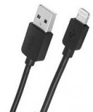 Cablu date si incarcare Haweel Safe Charge USB - Apple Lightning negru pentru Apple iPhone/iPad/iPod blister