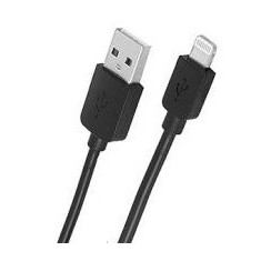 Cablu date si incarcare Haweel Safe Charge USB - Apple Lightning negru pentru Apple iPhone/iPad/iPod blister