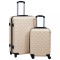 Set de valize cu carcasa rigida, 2 piese, auriu, ABS