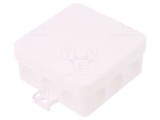 Cutie de Conexiuni IP55 Albă 85x85x37mm