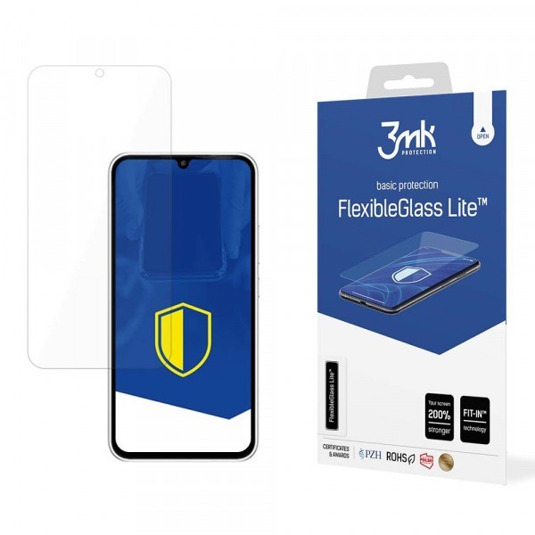 Folie de protectie Ecran 3MK FlexibleGlass Lite pentru Samsung Galaxy A55 5G A556 / A35 5G A356, Sticla Flexibila, Full Glue