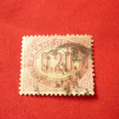 Timbru Italia 1875 Porto , Cifra 0,20C stampilat