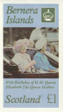 Bernera (Scotland) 1985-Regalitate,Regina Elizabeth II,colita nedant,nestamp., Regi, Nestampilat