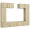 Set de dulapuri TV, 6 piese, stejar sonoma, lemn prelucrat