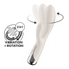 Vibrator Satisfyer Spinning Rabbit 1 Ivory, 20cm, Rotatii, Silicon, Reincarcabil, Vibrator Iepuras Punct G