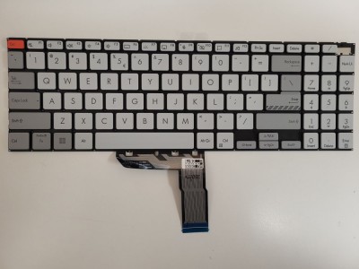 Tastatura Laptop, Asus, VivoBook Pro 16X N7600, N7600P, N7600PC, iluminata, gri, layout US foto