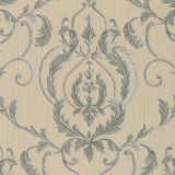 Tapet clasic, baroc, crem, gri, albastru, dormitor,47514