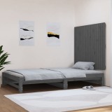 VidaXL Tăblie de pat pentru perete, gri, 108x3x90 cm, lemn masiv pin 824875