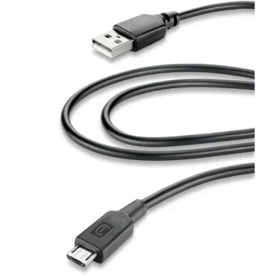 Cablu Transfer Date Cellularline Usb to MicroUsb 2M Negru foto