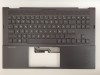 Carcasa superioara cu tastatura palmrest Laptop, HP, Omen 16-C, M57199-001, M57199-B31, M57199-271, KEQ44G3KTATP30, iluminata RGB 20 pini, layout US (