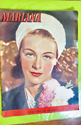 D563-Revista MARIANA veche- Moda de epoca de Toamna Nr. 109 anul 1943. foto