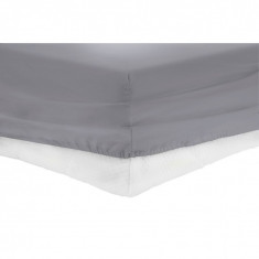 Cearceaf de pat cu elastic Heinner HR-ZSHEET-180GREY, 180x200 cm, bumbac, Gri foto