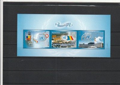 ROMANIA 2005 LP 1697 a EVENIMENTE O.N.U. BLOC MNH NESTAMPILAT foto